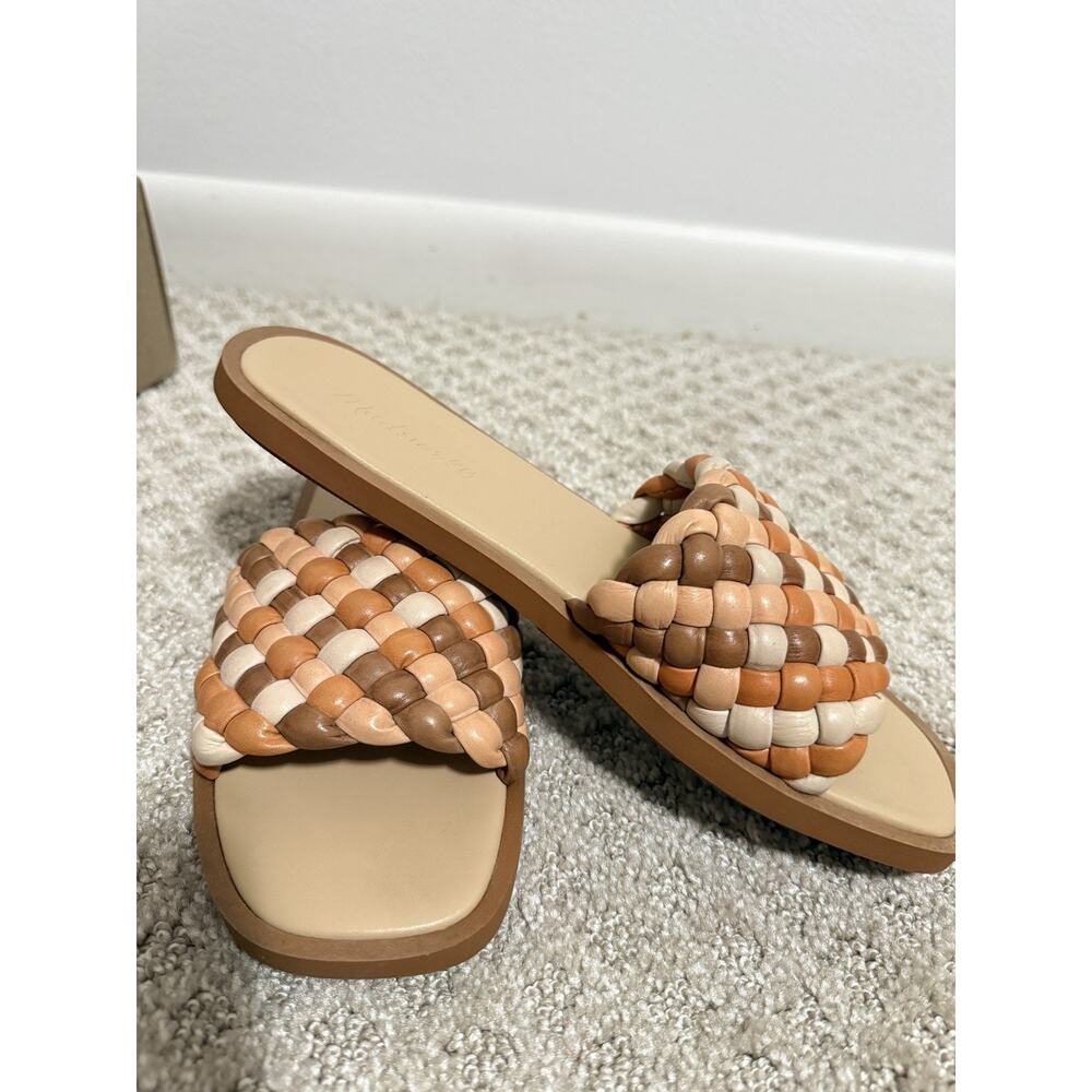 Madewell Women's Nora Puffy Woven Slide Multi-Mulled Cider Size 8 Flats - Picture 5 of 7